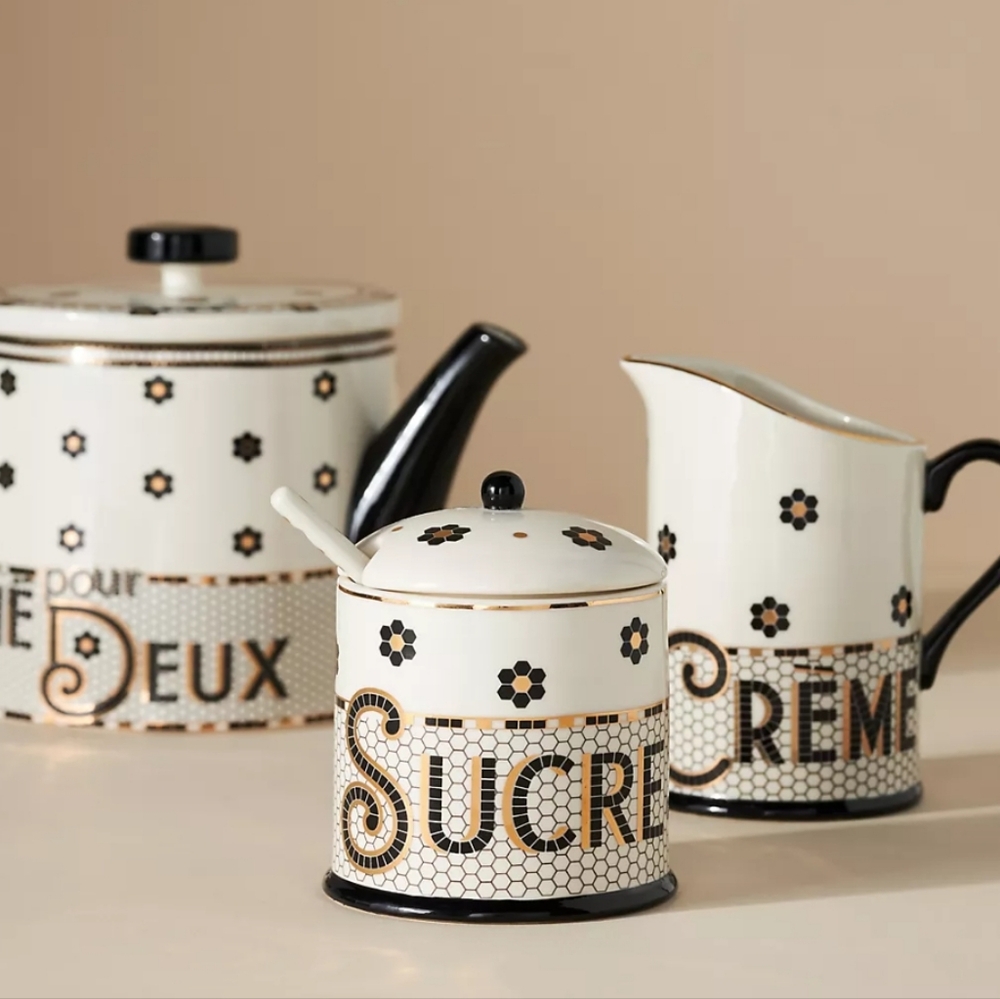 NWT Anthropologie Bistro Tile Collection Creamer